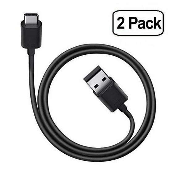 2 Pack Samsung USB Type C Data Charging Cables for Galaxy S8/S8 Plus Black(3.3ft)