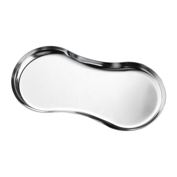 Bandeja de tocador para baño, bandeja de joyería, organizador de pendientes, bandeja de almacenamiento decorativa para Plata