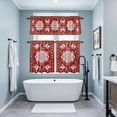 thumbnail image 3 of Red Boho Kitchen Curtains Sets for Windows 36 Inch Length, Multicolored Colorful Tainted Pattern Tribal Rod Pocket Window Treatments Tier Curtains and Valances Set for Bedroom/Bathroom, 3 of 8