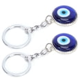 thumbnail image 2 of Blue Eye Amulet, Glass Keychain  Chain Blue Hanging Ornament  For Friends For Family For Classmates, 2 of 8