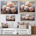 thumbnail image 4 of Designart "Peach Chrysanthemums love expression III" Floral Floater Framed Canvas Wall Art, 4 of 7