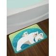 thumbnail image 2 of Polar Bear Bath Mat, Nordic Polar Bear Family Walking on an Ice Land Noel Christmas Time Celebration, Plush Bathroom Decor Mat with Non Slip Backing, 29.5" X 17.5", Multicolor, by Ambesonne, 2 of 2