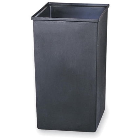 Safco Wood Receptacle Rigid Plastic Liner 36 gal Capacity - Square - 27.3" Height x 17" Width x 17" Depth - Plastic - Black