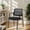 Black, variant on MCQ Stacking Chairs with Arm, Upholstered Sturdy Metal Mesh Back Chairs, Grey, Set of 2