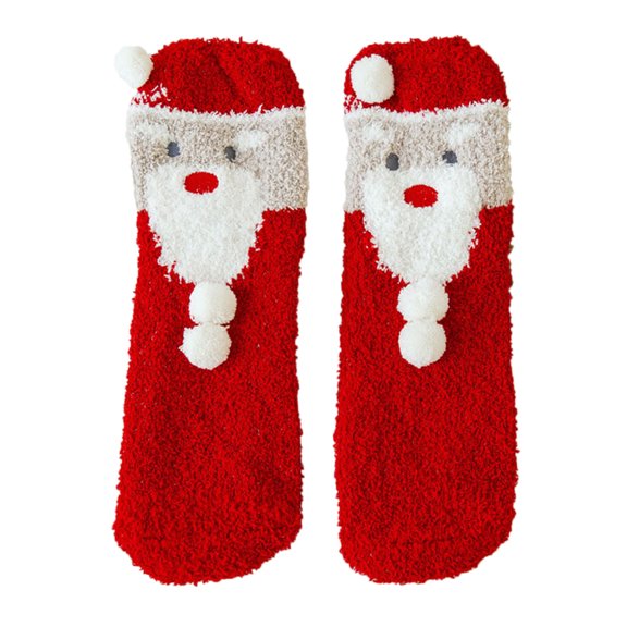 Fuzzy Socks for Women Thick Socks Xmas Socks for Women Winter Socks Women Winter Cozy Thick Cozy Warm Fleece Socks Ultra Soft Thick Warm Gifts for Women Christmas Red One Size