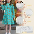 thumbnail image 6 of DISNIMO Capybara Dresses for Kids Lemon Dress for Girls 3-4 Dresses Fall Girls Casual Dresses Midi Length Girls Skater Twirl Dress Children Holiday Dress for Girl Swing Dress Girl Blue, 6 of 7