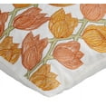 thumbnail image 2 of The HomeCentric Sofa Cushion Cover, Rust Toss Pillow Covers Pack of 2, 16x16 inch (40x40 cm) Silk Designer Throw Pillow Covers, Nature & Floral, Tulip, Embroidery, Couch Throw&nbsp;Pillow - Tulip Sway, 2 of 2