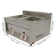 2pan Commercial Gas Fryer Countertop Deep Fryer Propane(LPG) Stainless Steel