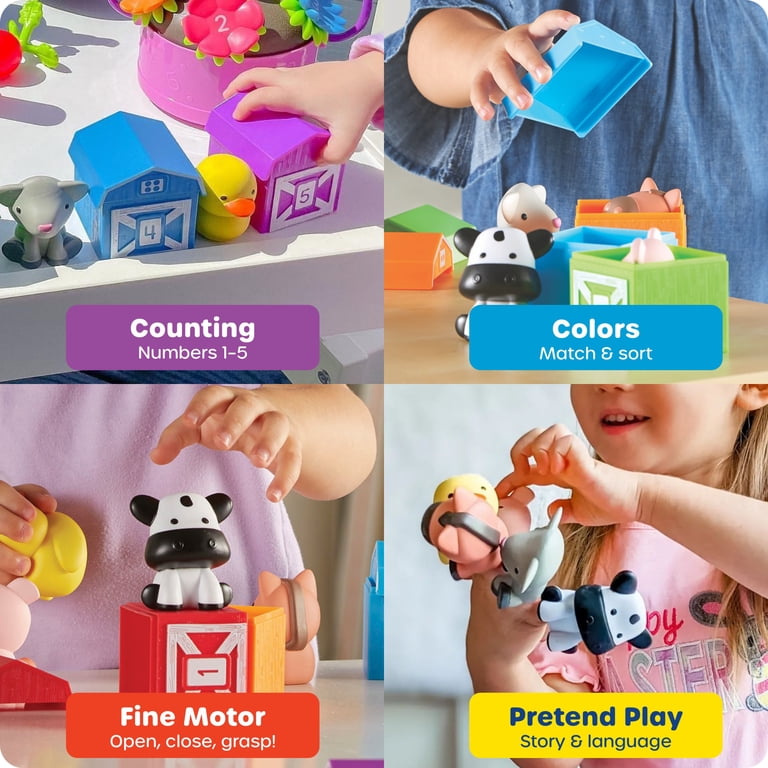 Learning Resources Kids Peekaboo Farm, Counting & Sorting Toy