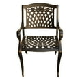 thumbnail image 5 of Oakland Living Rose Traditional Outdoor Mesh Lattice Aluminum Dining Chair Black, 5 of 5