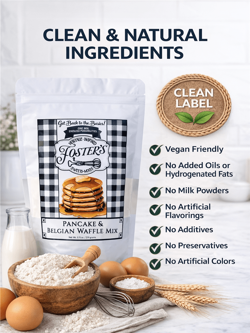 Foster's Sweets & Mixes Pancake & Belgian Waffle Mix, 9.75 Ounces, Pack of 6