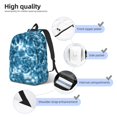 thumbnail image 6 of Geaub blue tie dye durable canvas backpack: stylish, lightweight, and spacious with adjustable straps, 6 of 7