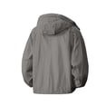 thumbnail image 7 of Ke1Clo Women's Lightweight Hooded Jacket Casual Zip Up Long Sleeve Windbreaker Outdoor Spring Fall Loose Fit Cardigan Coat Gray S, 7 of 7