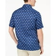thumbnail image 2 of Tasso Elba Mens Medallion Button Up Shirt, Blue, Small, 2 of 3
