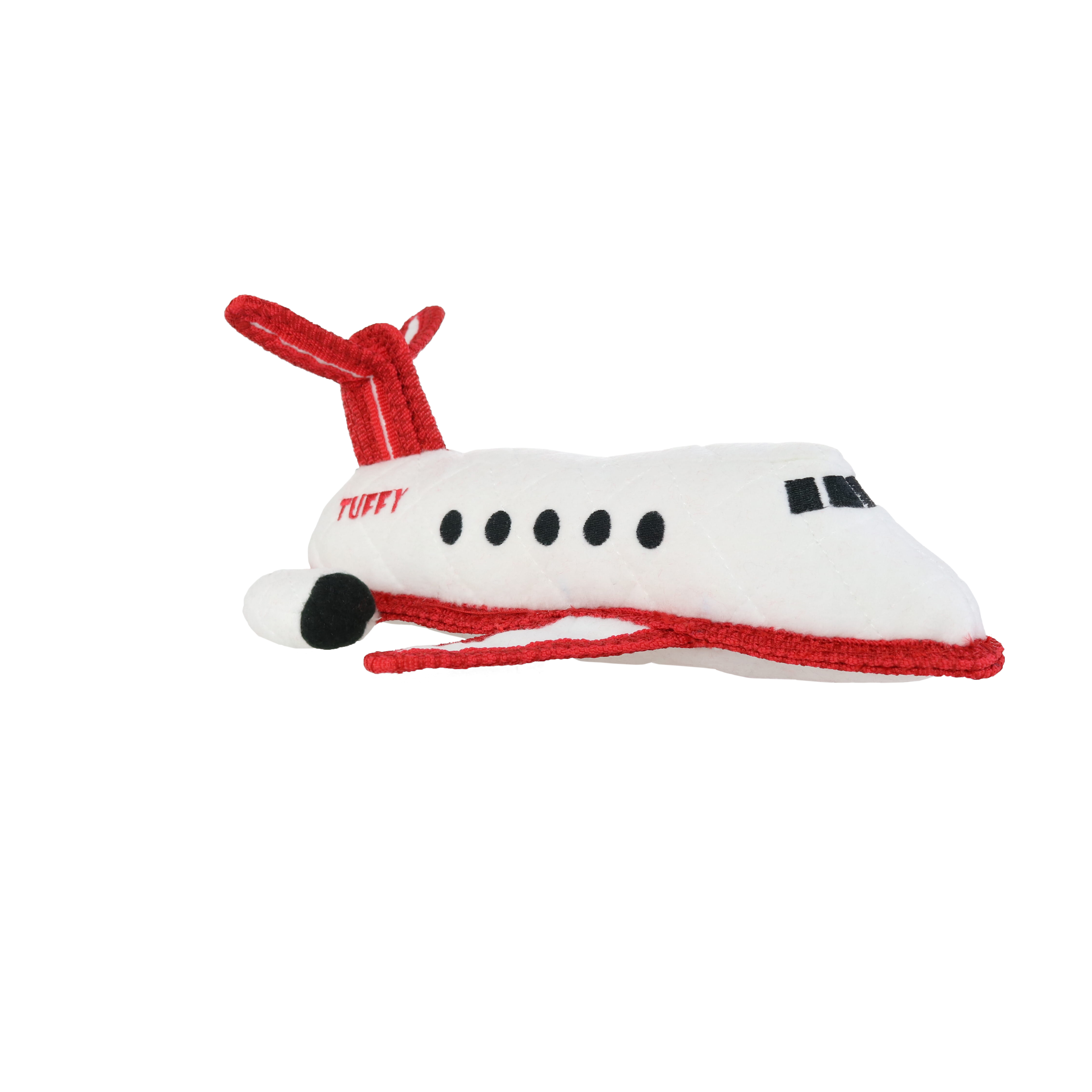 Tuffy Transportation Airplane Durable Plush Squeaky Dog Toy, 2 Pack