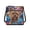 Blue-Yorkshire Terrier with American Flag, variant on Wolf Print Leather Shoulder Handbags Crossbody Satchel Purse Zipper Pocket Hobo Bag with Adjustable Strap Multi Pockets, Blue