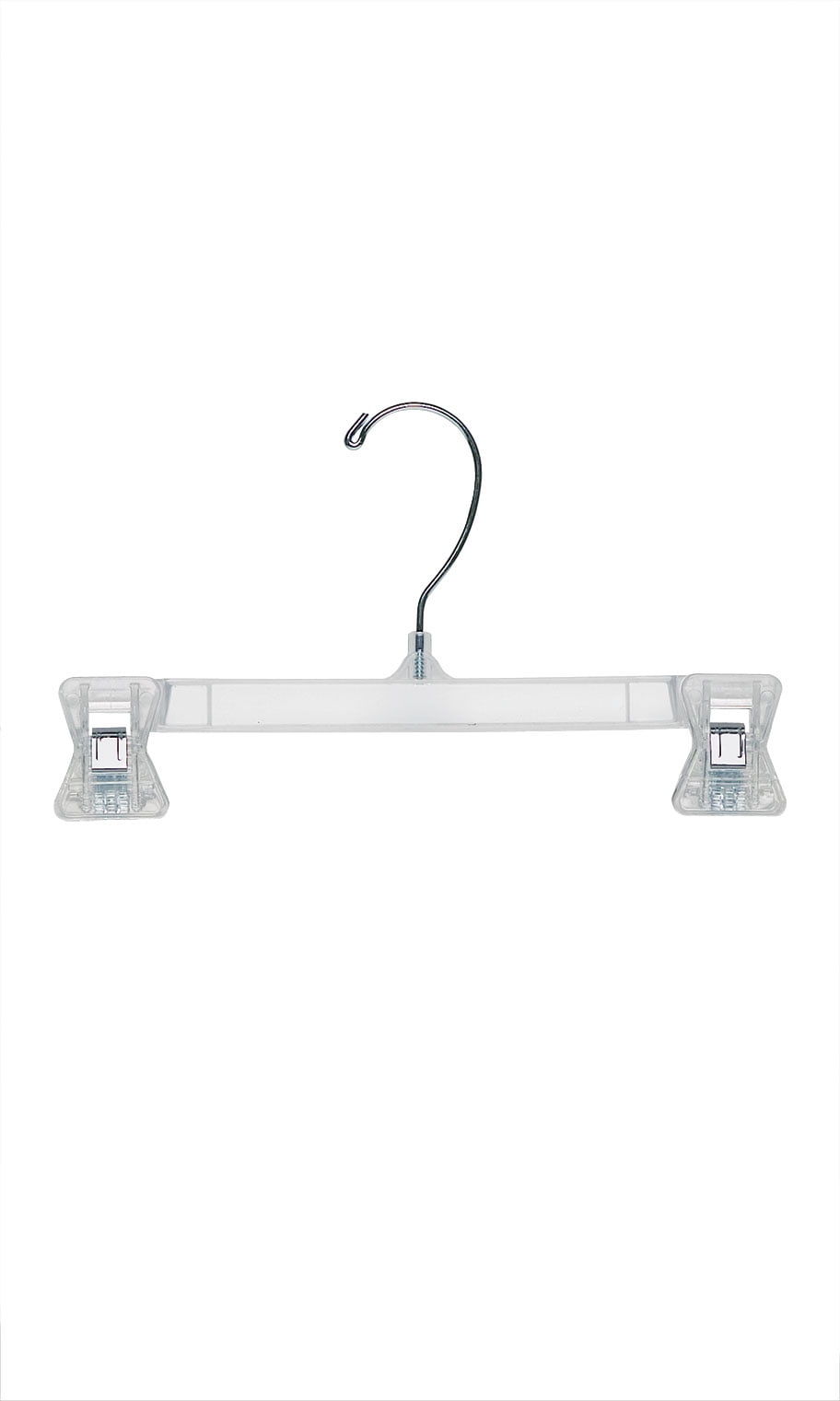 BreakResistant 10 inch Clear Plastic Skirt and Pants Hangers Case of