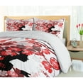 thumbnail image 5 of Ambesonne Femimine Duvet Cover Sets, Flower Girl Long Hair, 2-King, Black Pink and Red, 5 of 7