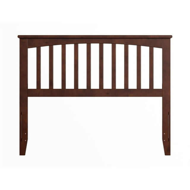 Pemberly Row Mission Full Wood Headboard in Walnut