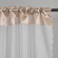 thumbnail image 3 of 2 Piece Elegant Faux Silk Dual Color Splicing Sheer Window Valance,Rod Pocket Curtain for Kitchen, Café, Dining, and Bathroom Decor, 3 of 6