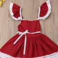 thumbnail image 4 of PENGXIANG Little Girls  Short Ruffle Sleeve Backless Irregular Dress, 4 of 9
