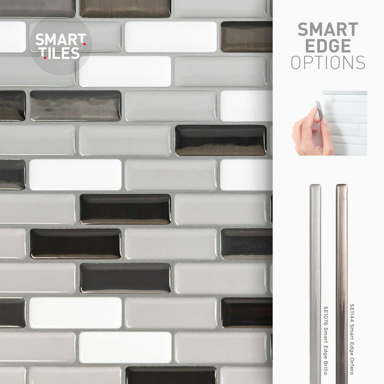 SMART TILES Peel and Stick Backsplash - 5 Sheets of 11.43 x 9