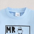 thumbnail image 5 of NOLDARES Toddler Baby Boy Summer Outfits Dinosaur Truck Print Round Neck Short Sleeve Tee Elastic Waist Shorts 2 Pieces Clothes(Blue,0-6 M), 5 of 8