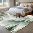 thumbnail image 6 of Foggy Forest Green Area Rug 6x9 Washable Rug Non Slip Watercolor Trees Vintage Large Area Rug Soft Stainresistant Indoor Floor Carpet for Living Room Bedroom Home Office Dining Room Nursery, 6 of 9