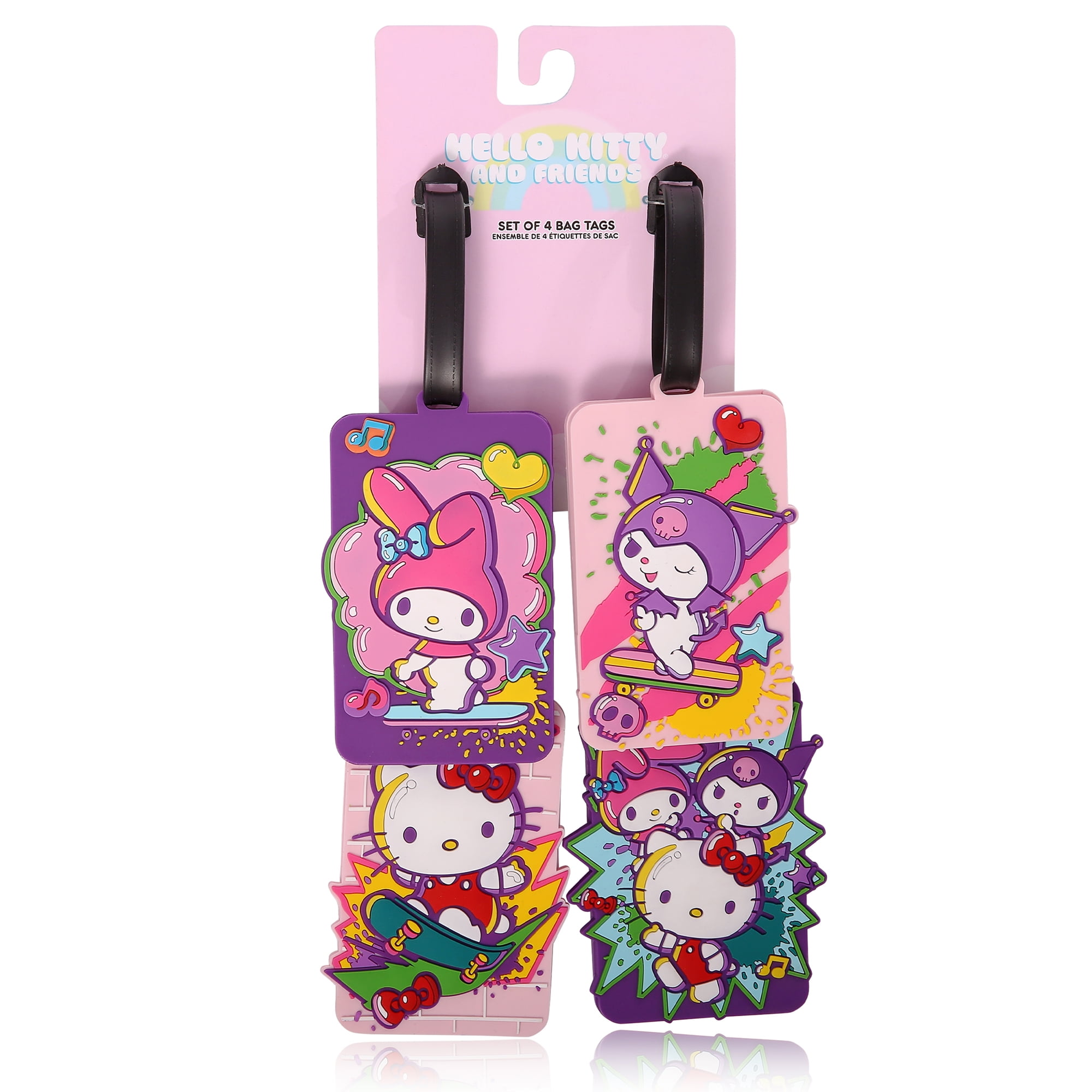 Sanrio Hello Kitty & Friends 4-Piece Luggage Tag Set - Cute Travel Essentials