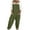 Green, variant on Linen Bib Overalls for Women Casual Solid Jumpsuit Comfy Flowy Wide Leg Trousers with Pockets
