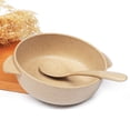 thumbnail image 4 of AKEGAMN 2Pcs/Set Baby Feeding Food Wheats Handled Bowl Spoon Training Tableware, 4 of 9