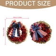 thumbnail image 3 of Pedty Summer Wreaths,Wreath for Front Door,2024 New Patriotic Day and National Day Festival Bow Garland Door Hanging Fabric Garland Home Decoration 40Cm,Independence Day Hanging Decoration, 3 of 9