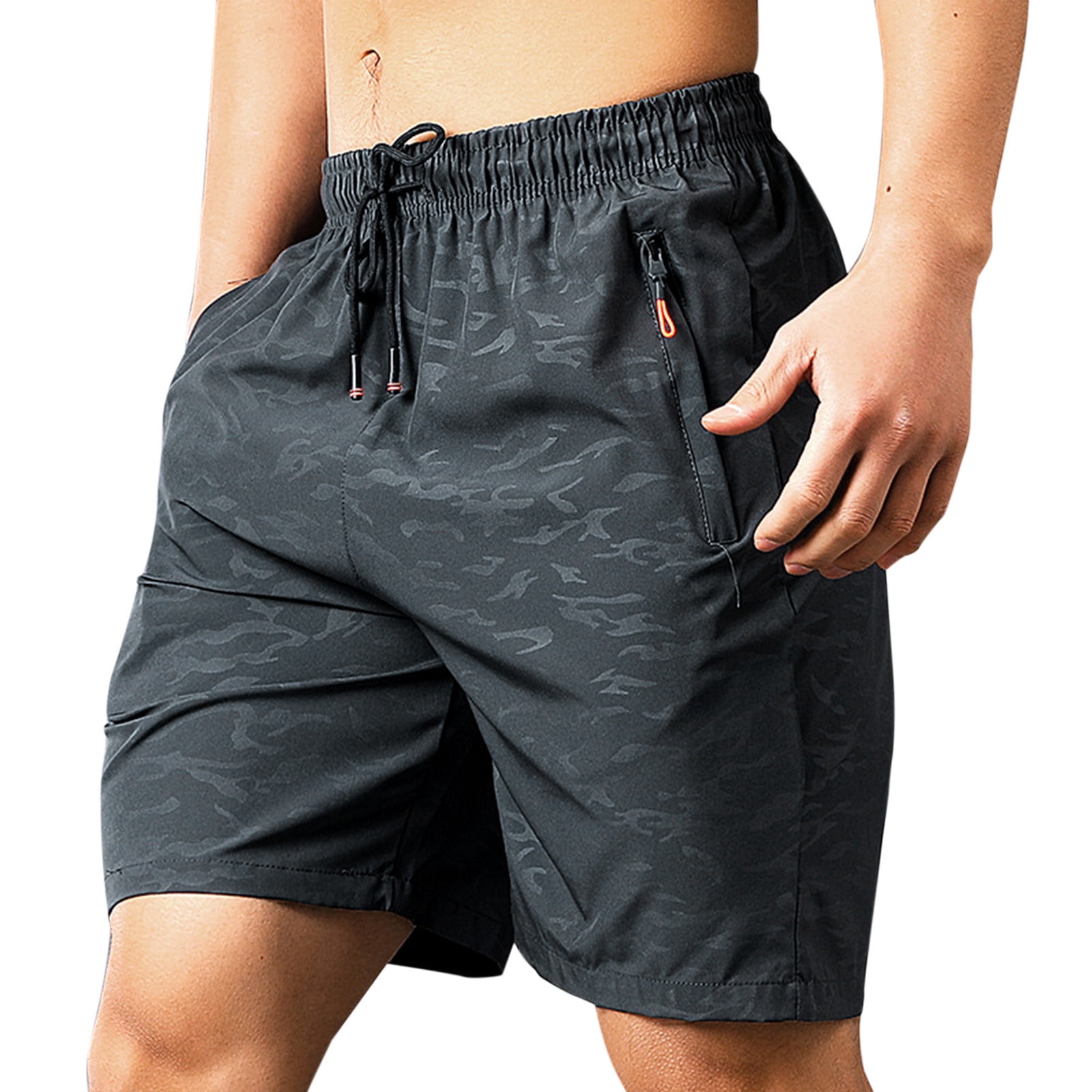 COOFANDY Men's Linen Shorts Casual Elastic Waist Drawstring Summer Beach Shorts 