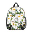 thumbnail image 3 of Tractor and Hay White Pattern Backpack for School, Cute School Bag with Adjustable Shoulder Straps and Padded Back, 13.8"x11.4"x6", 3 of 5