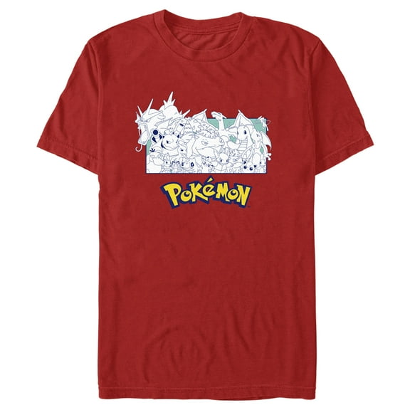 Men's Pokemon Classic Characters  Graphic Tee Red Small