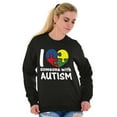 thumbnail image 4 of I Love Someone with Autism Puzzle Unisex Plus Fleece Graphic Sweatshirt Brisco Brands 5X, 4 of 5
