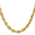 thumbnail image 2 of 14K Yellow Gold Rope Chain Necklace 22 inch 10 mm Diamond-cut with Fancy Lobster Clasp, 2 of 4