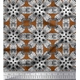 thumbnail image 1 of Soimoi Rayon Crepe Fabric Mandala Kaleidoscope Decor Fabric Printed Yard 46 Inch Wide, 1 of 1