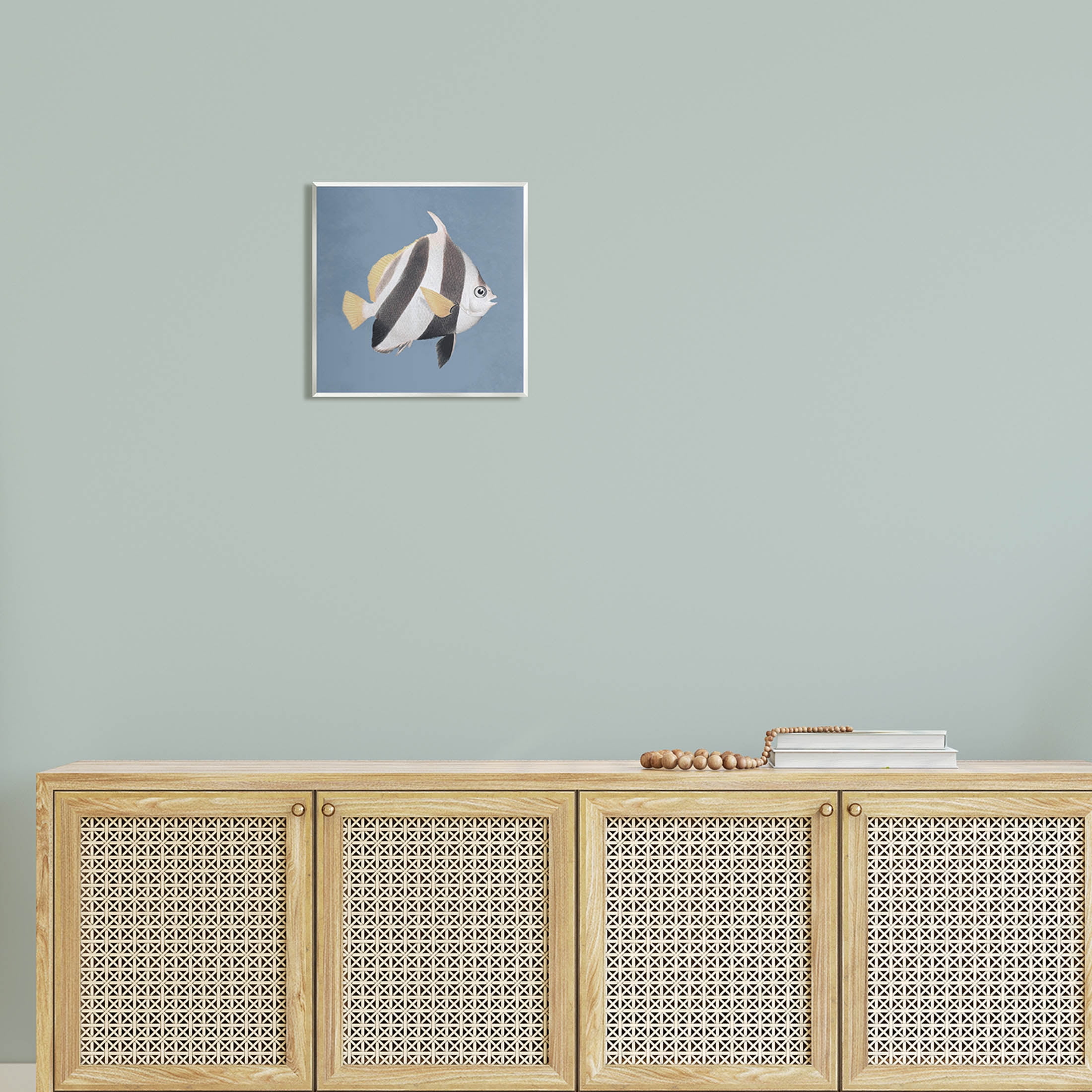 Striped Fish Marine Life Portrait Animals & Insects Graphic Art Unframed Art Print Wall Art