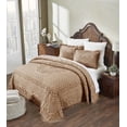 thumbnail image 3 of Better Trends Chenille Bedspread For Full/Double Size Bed 100% Cotton Medallion Design Lightweight Bedspread for all Season 96" x 110" Heirloom Collection (Tan), 3 of 5