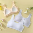 thumbnail image 6 of GYRATEDREAM 3Pcs Big Girls' Sports Seamless Bra with Breathable Pads Kids Teens Cotton Training Bra-Racerback Comfort Crop Bras for 12-16 Years, 6 of 7