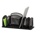 thumbnail image 4 of "Deluxe Organizer, 6 Compartments, Steel, 12.5 x 5.25 x 5.25, Black | Bundle of 10 Each", 4 of 5