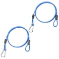 thumbnail image 1 of Cable de Seguridad con Ganchos y Bucles [2Pcs] - 3.28ft / 39.4 Pulgadas Cable de Seguridad para Candado de Equipaje de Acero Inoxidable para Bicicletas y Equipaje - [Azul], 1 of 6