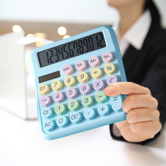 Solar Powered Calculator with High Color 12 Bit Mechanical Key Scientific Computer