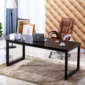 Computer Desk Wood Black Pc Laptop Table Workstation Study Home