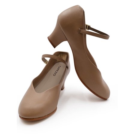 Capezio Women's Jr. Footlight Character Shoe,Caramel,7 M US