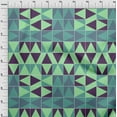 thumbnail image 4 of oneOone Cotton Silk Sea Green Fabric Geometric Sewing Material Print Fabric By The Yard 42 Inch Wide, 4 of 4