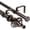 Bronze, variant on Urbanest Adjustable Double Curtain Rod Set Portia Flat Button Finials – 1″ Front & 3/4″ Back Rod With Brushed Steel Rod, 28–48 Inches