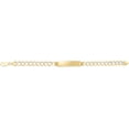 thumbnail image 4 of Floreo 10k Yellow Gold 8.5mm or 10mm Solid Pave Curb Personalized Engraved Name Bar Custom ID Bracelet, 4 of 5