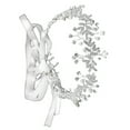 thumbnail image 4 of Diadema de boda Ormromra con flores de Diamantes de imitación plateados 40 x 5 cm, 4 of 8